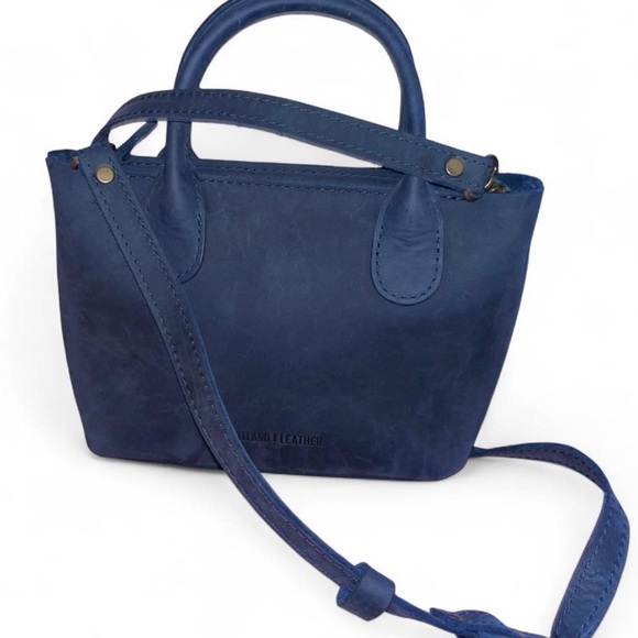 Portland Leather Navy Satchel - Picture 10 of 10